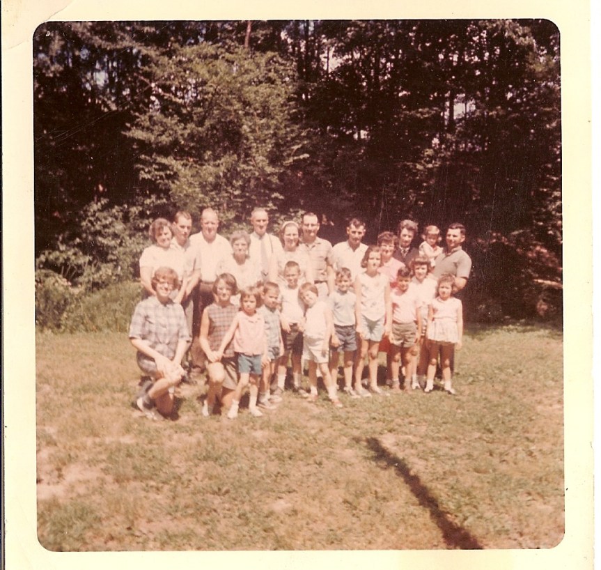 Helen(a) and Raymond Swartz and their descedants at the Swartz Reunion, White Deer Park, circa 1964