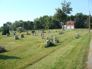 The brick building in the background once houses McEwensville School.