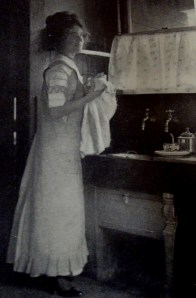woman wearing apron