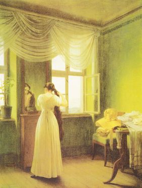 In Front of the Mirror by Georg Friedrich Kersting (Source: Wikimedia Commons)