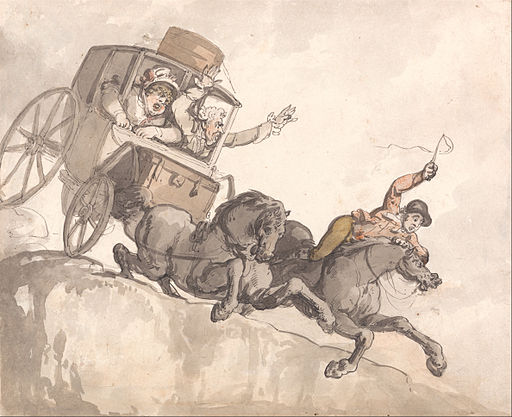 The Runaway Coach by Thomas Rowlandson (Source: Wikimedia Commons)