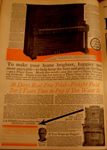 Tiery Piano Advertisement