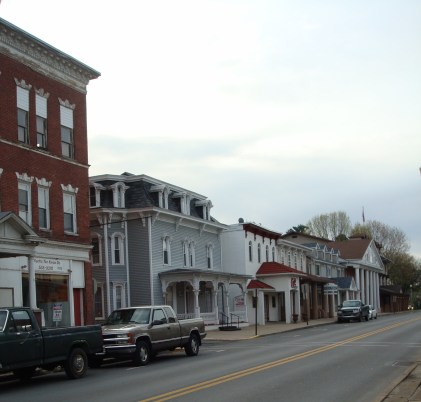 I'm not sure where the Opera House was located, but here is a recent picture of downtown Watsontown.