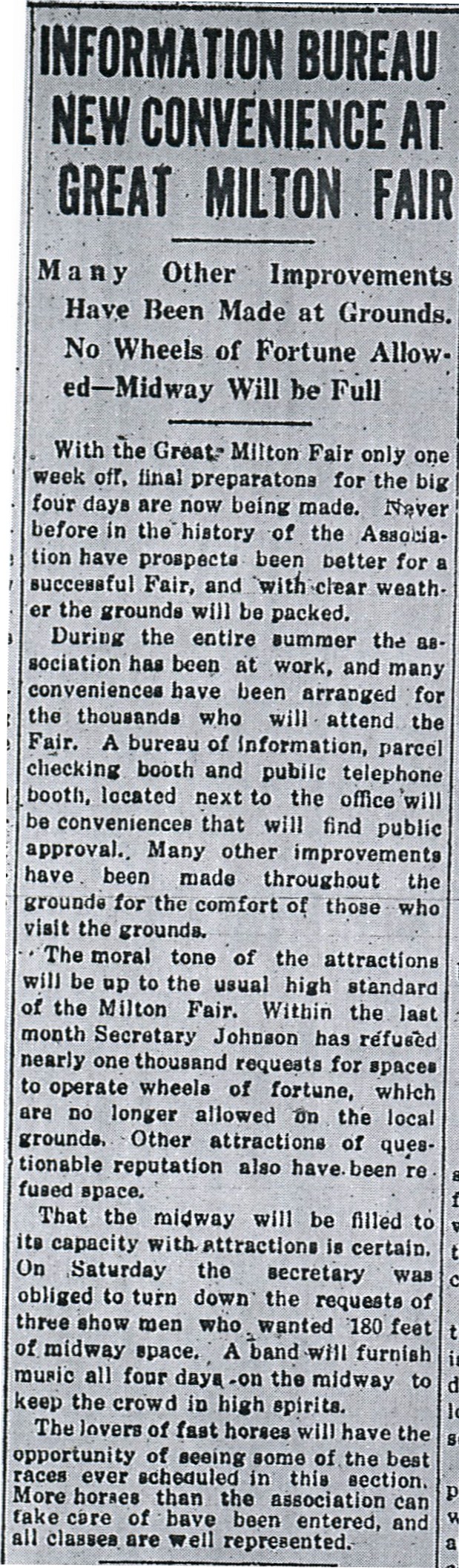 Source: Milton Evening Standard (September 21, 1914)