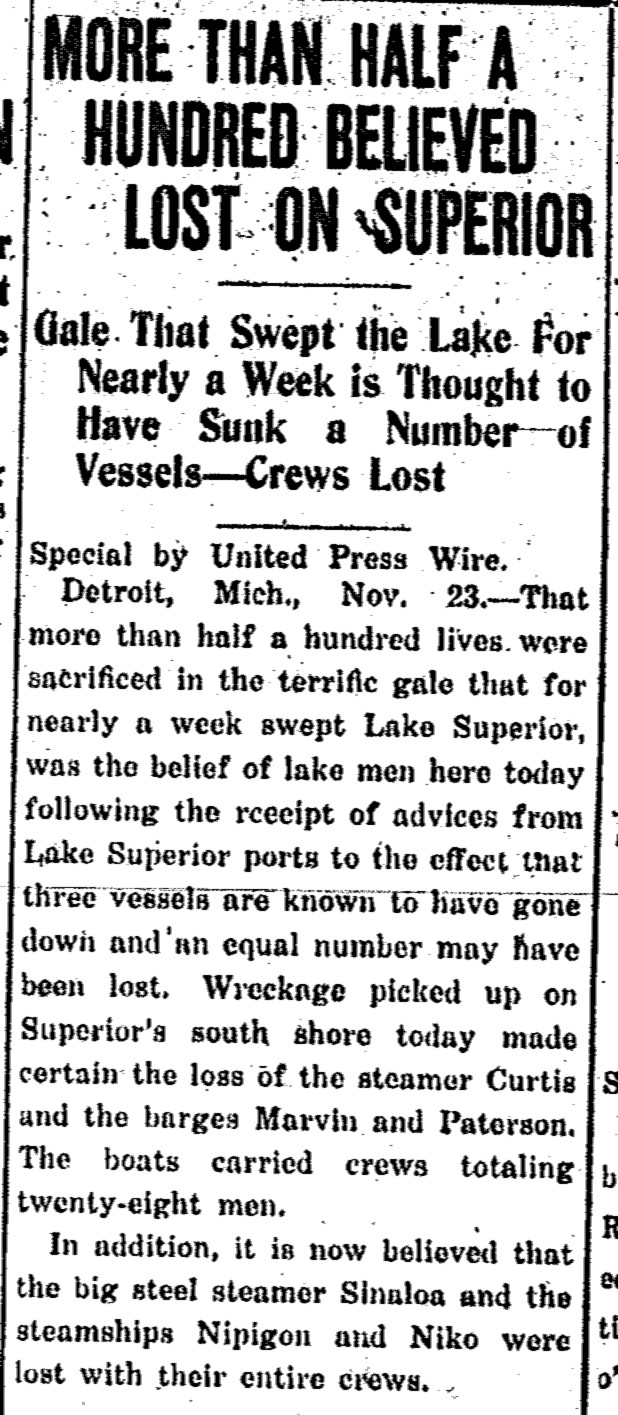 Source: Milton Evening Standard (November 23, 1914)