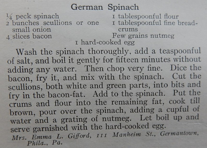 German Spinach GH 4 1916