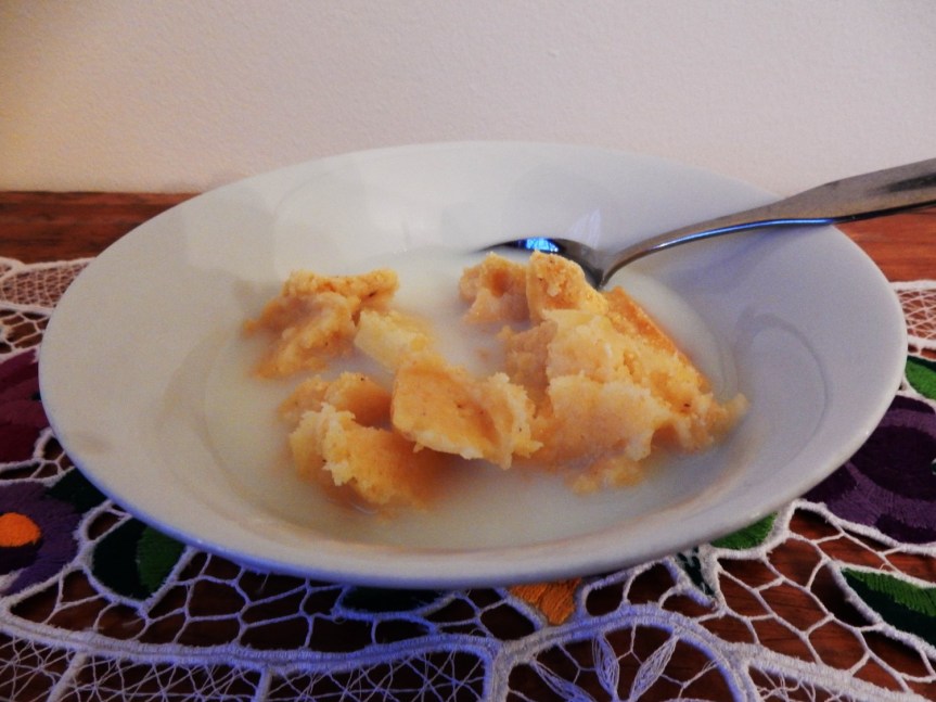 Apple Johny Cake in Milk