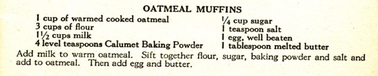 Source: Reliable Recipes (Published by Calumet Baking Powder Co., 1912)