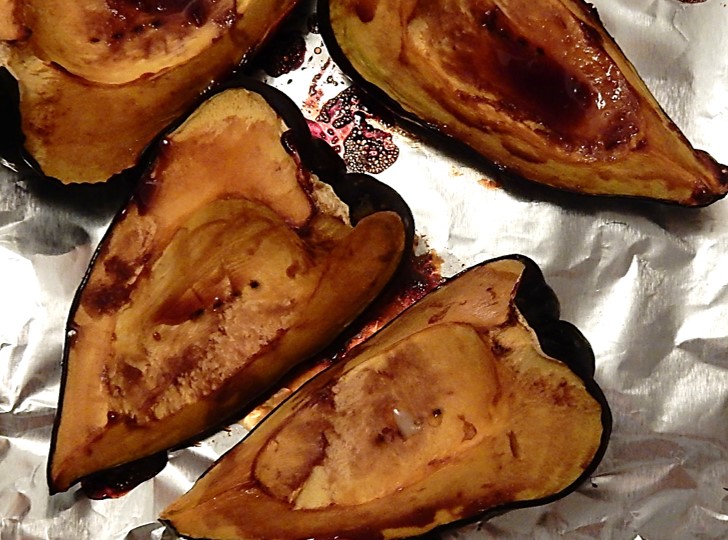 baked acorn squash with molasses