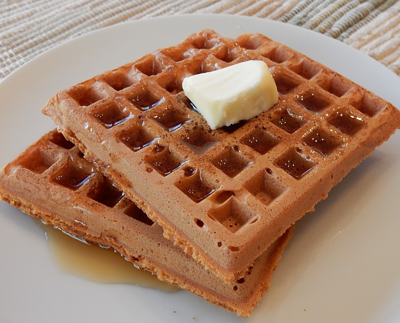 waffles on plate