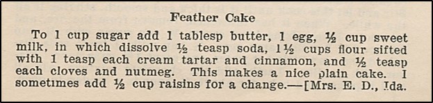 recipe for feather cake