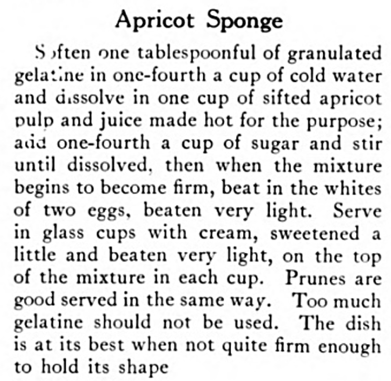 Apricot Sponge Recipe