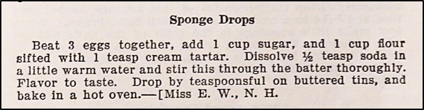 recipe for sponge drops