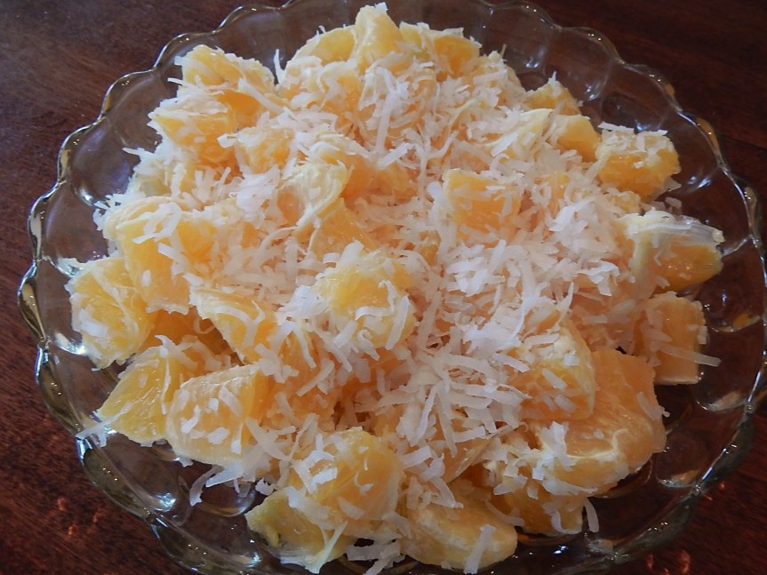 coconut and orange dessert