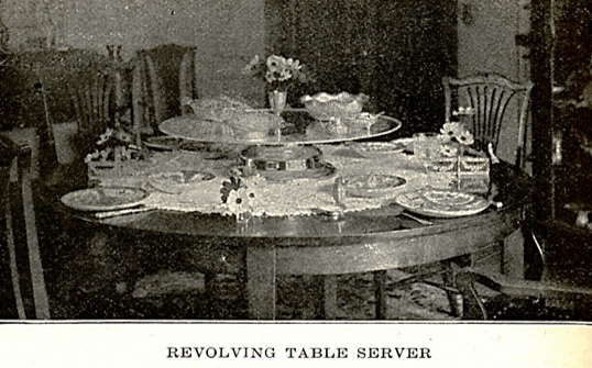 Lazy Susan on a table