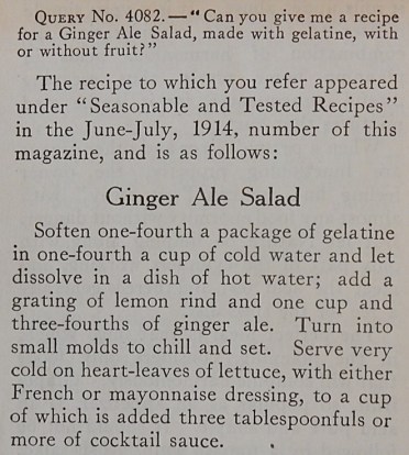 Recipe for Ginger Ale Salad