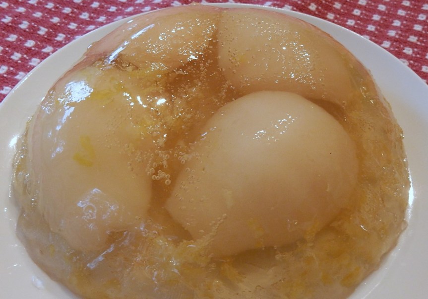 Molded Gelatin Salad with Pears