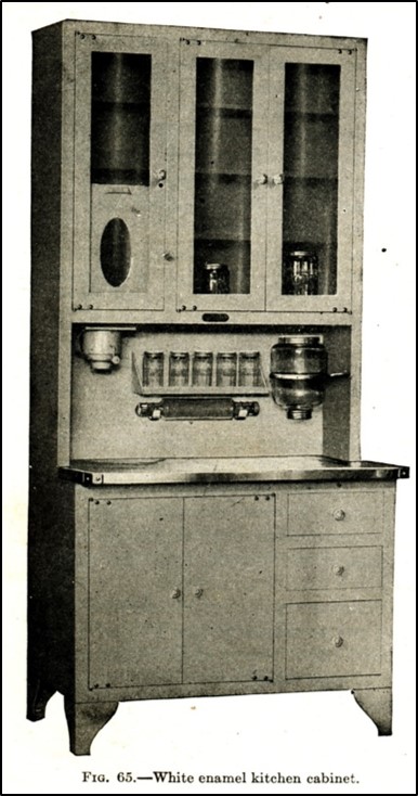 enambled metal kitchen cabinet
