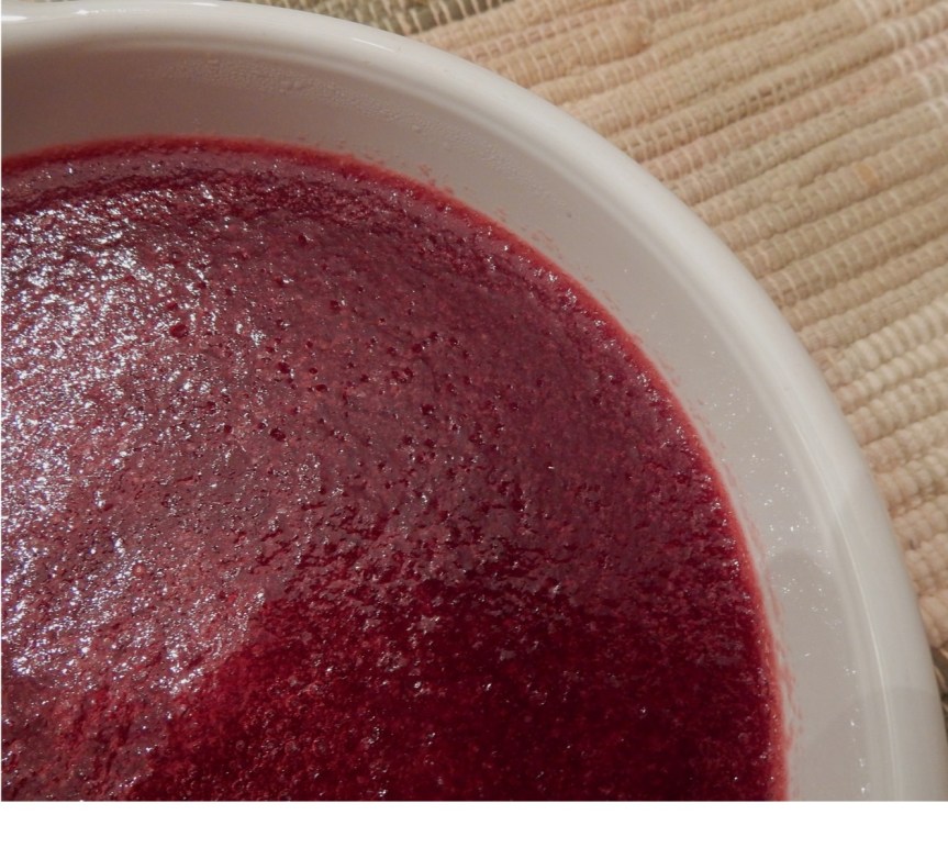bowl of cranberry sauce