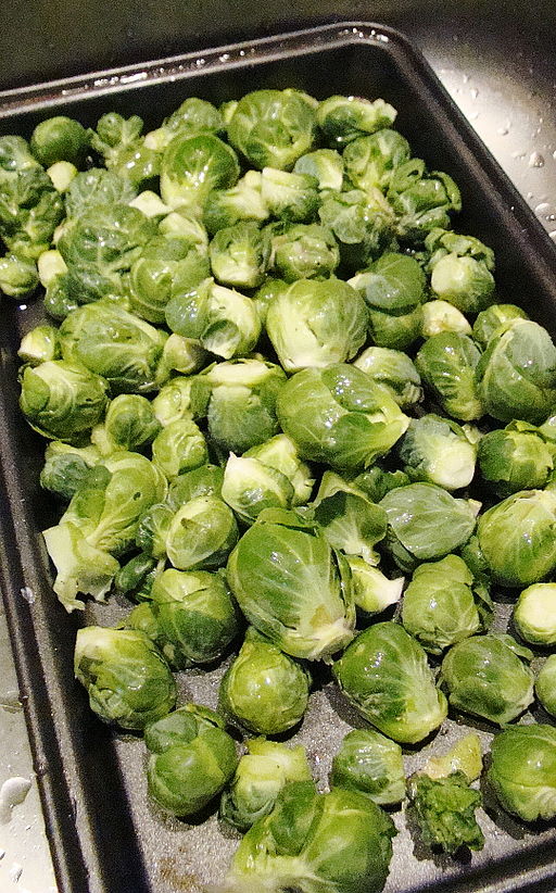 Brussels Sprouts on Tray