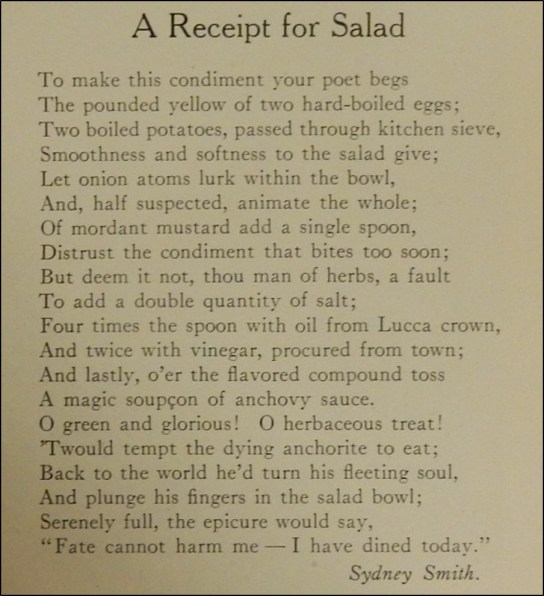 Poem About a Salad Recipe