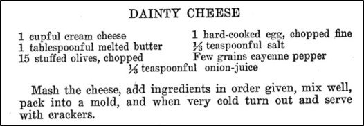 Recipe for Dainty Cheese