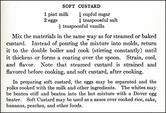soft custard recipe