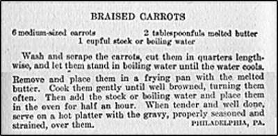 Recipe for Braised Carrots