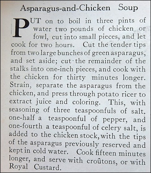 Recipe for Asparagus and Chicken Soup