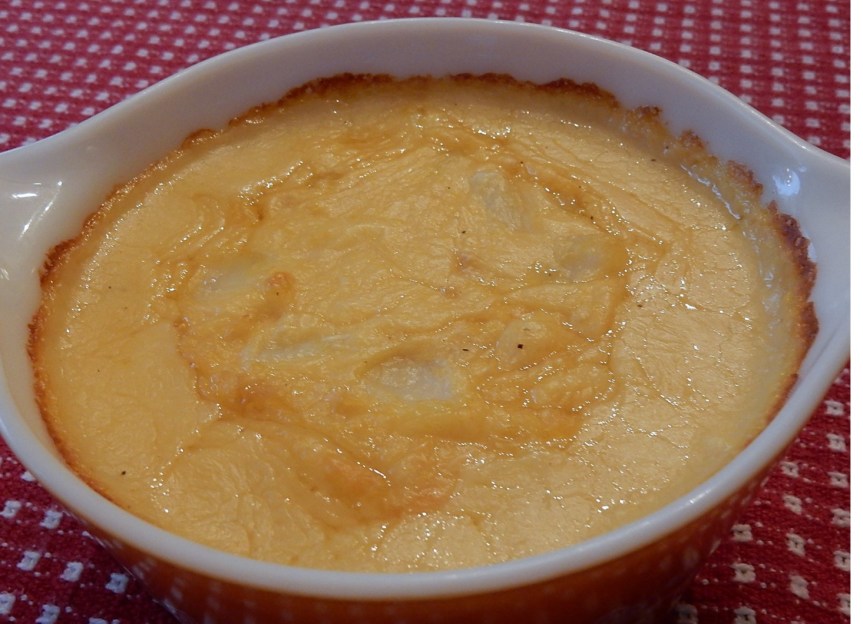 Casserole Dish with Cheese, Corn, and Potato Scallop