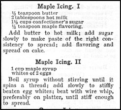 Two Recipes for Maple Icing