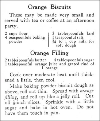 Recipe for Orange Biscuits with Orange Filling