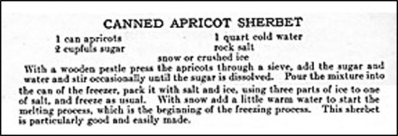 Recipe for Canned Apricot Sherbet