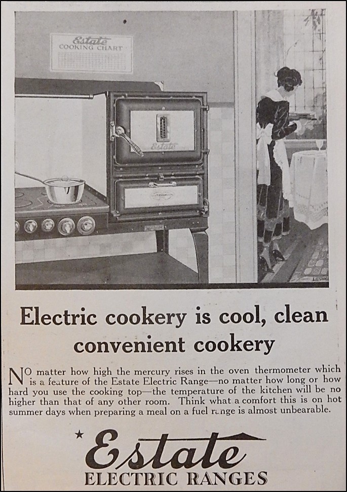Advertisement of Estate Electric Range
