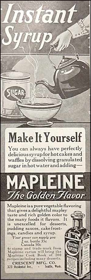 Advertisement for Mapleine