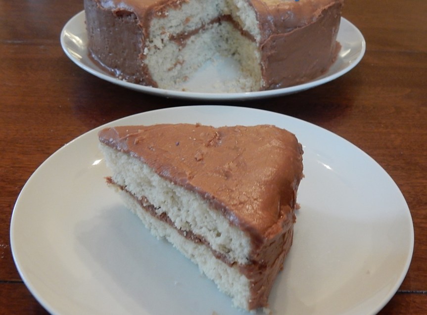 slice of cake on plate