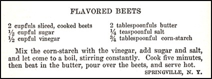 recipe for flavored beets