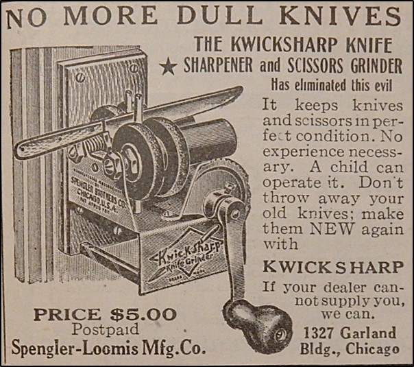 Advertisement for Kwicksharp Knife Sharpener