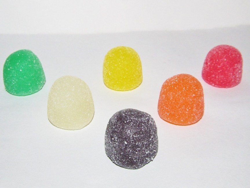 gumdrops on plate