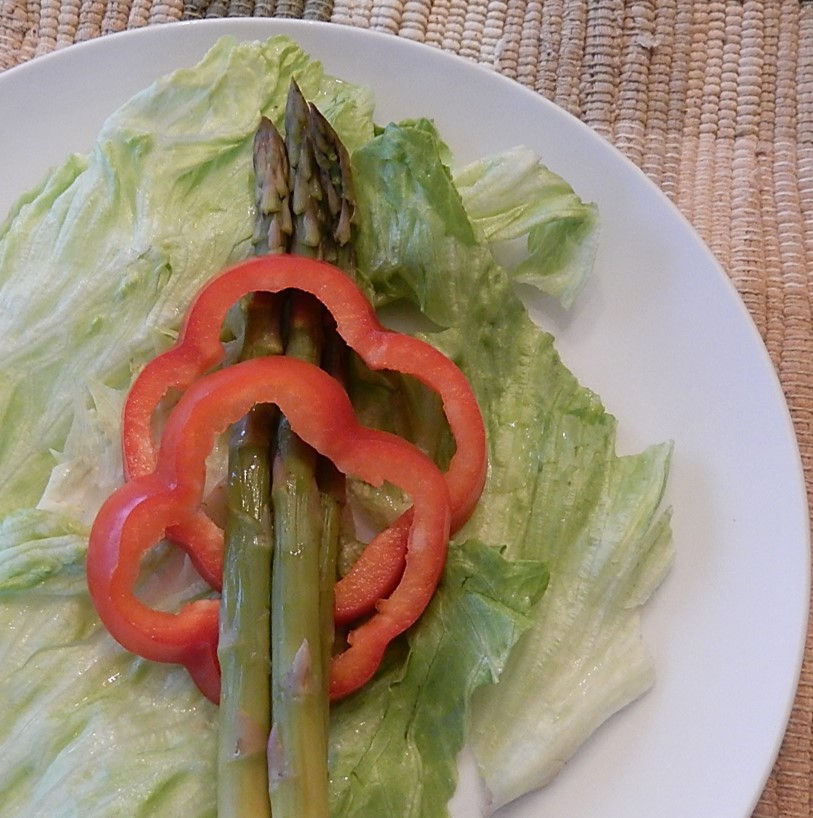 Asparagus Salad on Plate
