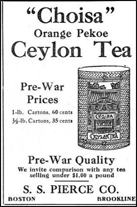 Advertisement for Choisa Tea
