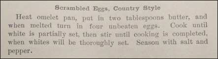 Recipe for Scrambled Eggs, Country Style