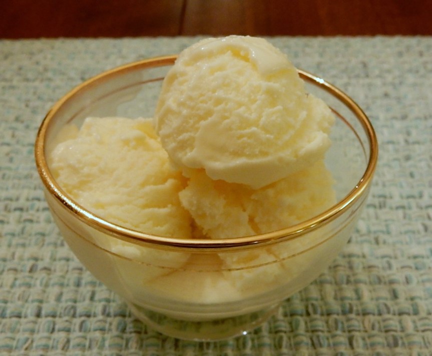 ice cream in dish