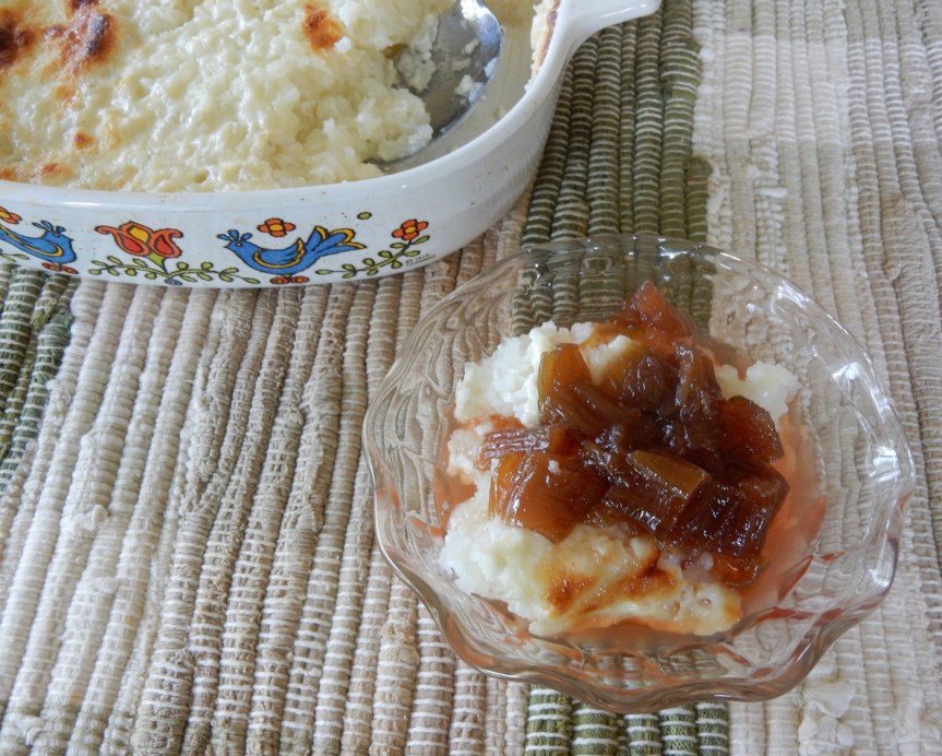Gingered Rhubarb and Rice Pudding