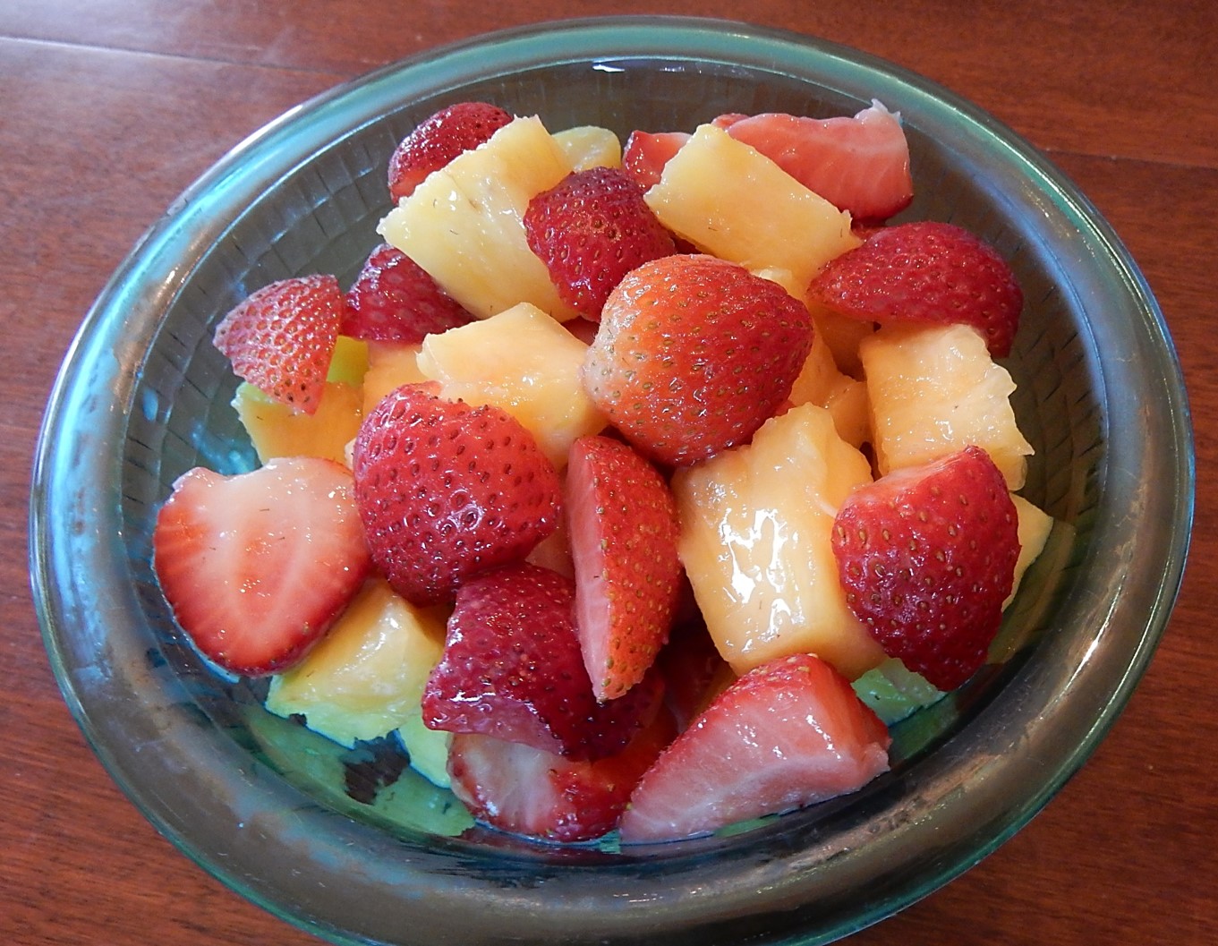 Bowl of Strawberry and Pineapple Salad