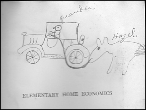 drawing in old textbook