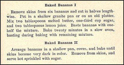 Recipes for Baked Bananas