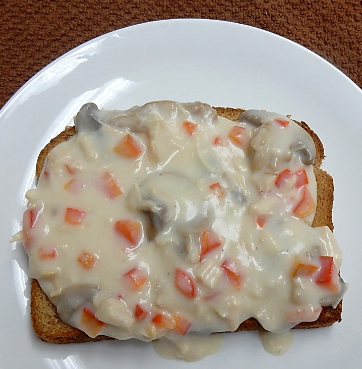 Chicken a la Creme on Toast