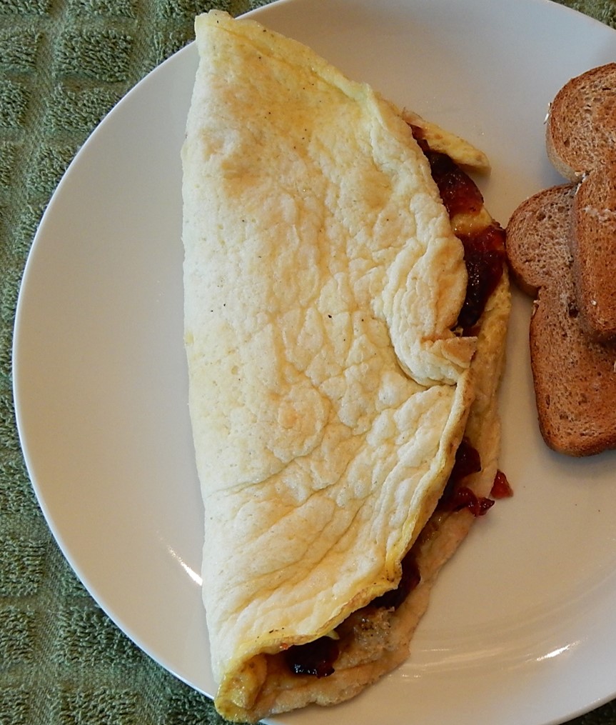 Jelly Omelet on plate