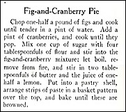 Recipe for Fig and Cranberry Pie